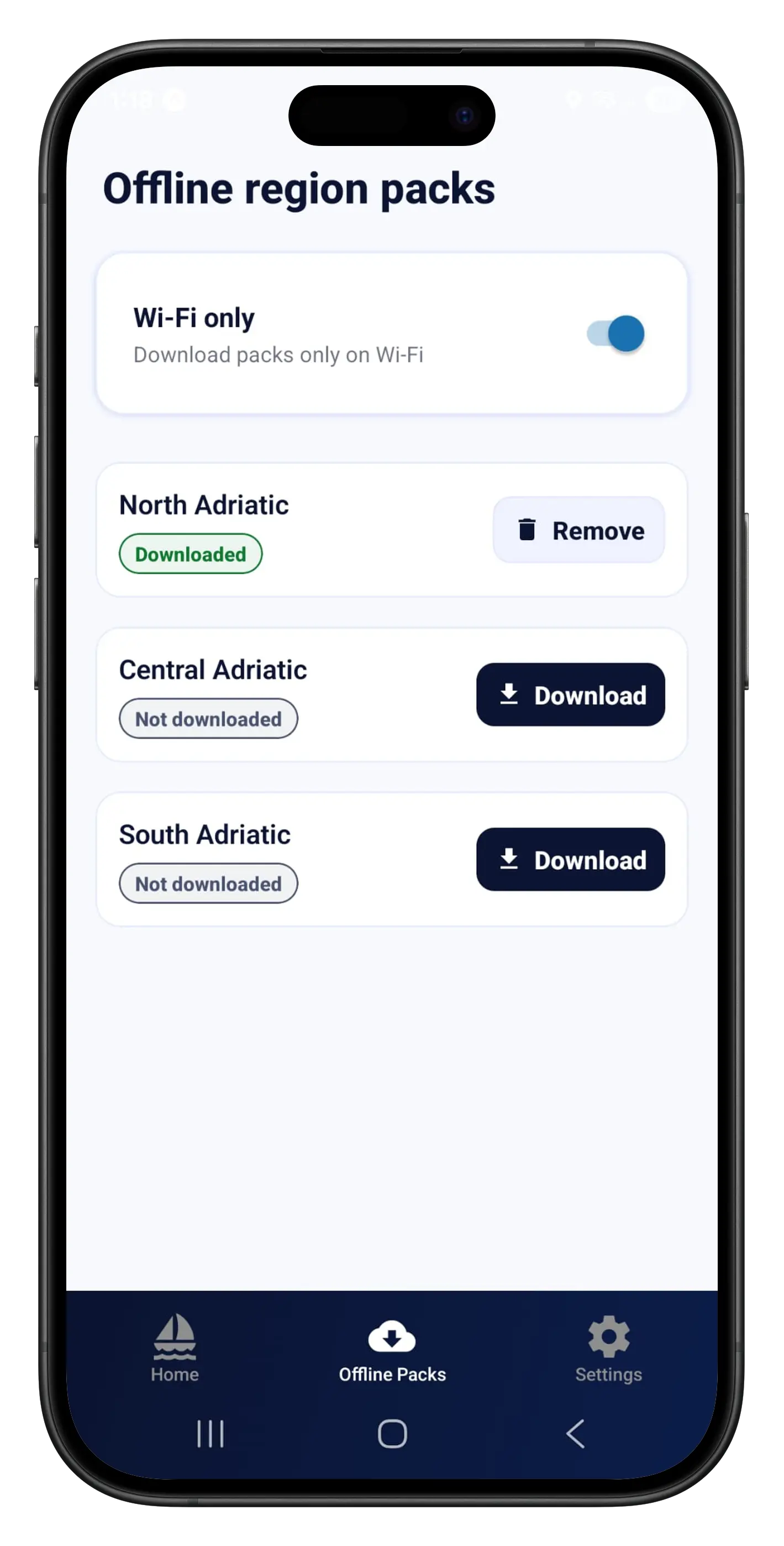 Shorewise regional coastline packs screen