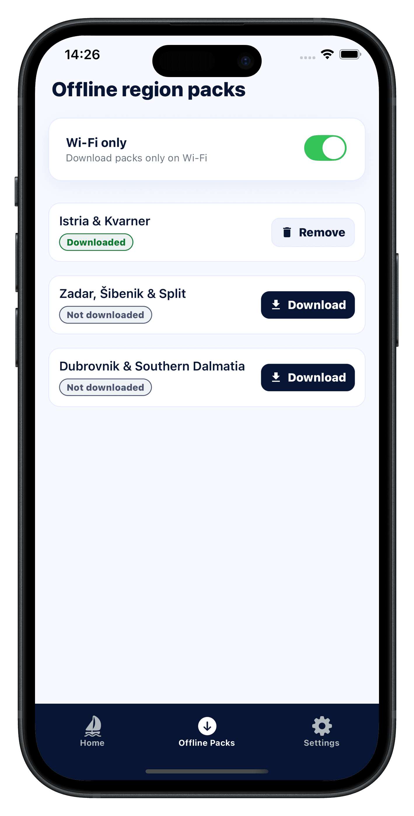 Shorewise regional coastline packs screen